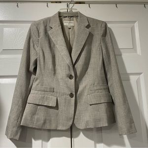 Banana Republic Petites Sz-8P Womens Gray Blazer Suit Jacket
